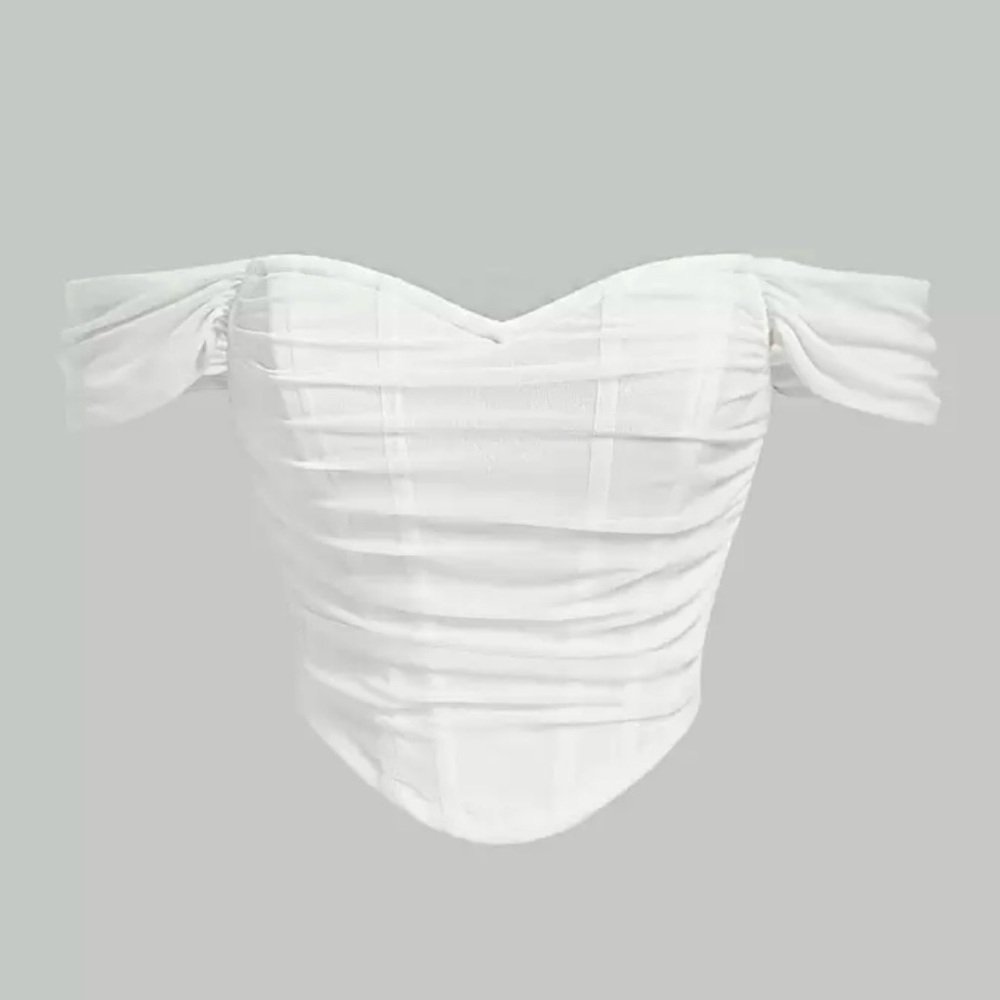 SHEIN x Marika Sila Off-Shoulder Crop Top 🤍✨
